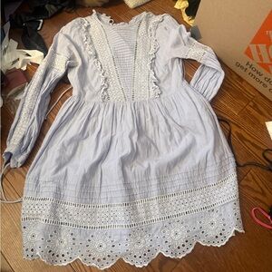 Topshop  Lace Dress - Light Blue